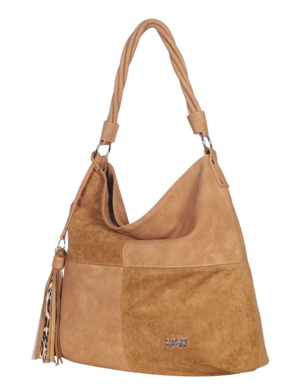 Coveri Italy torebka damska worek z zamszem – z długim paskiem | Wiosna 2026