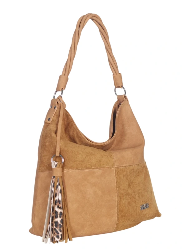 Coveri Italy torebka damska worek z zamszem – z długim paskiem | Wiosna 2026