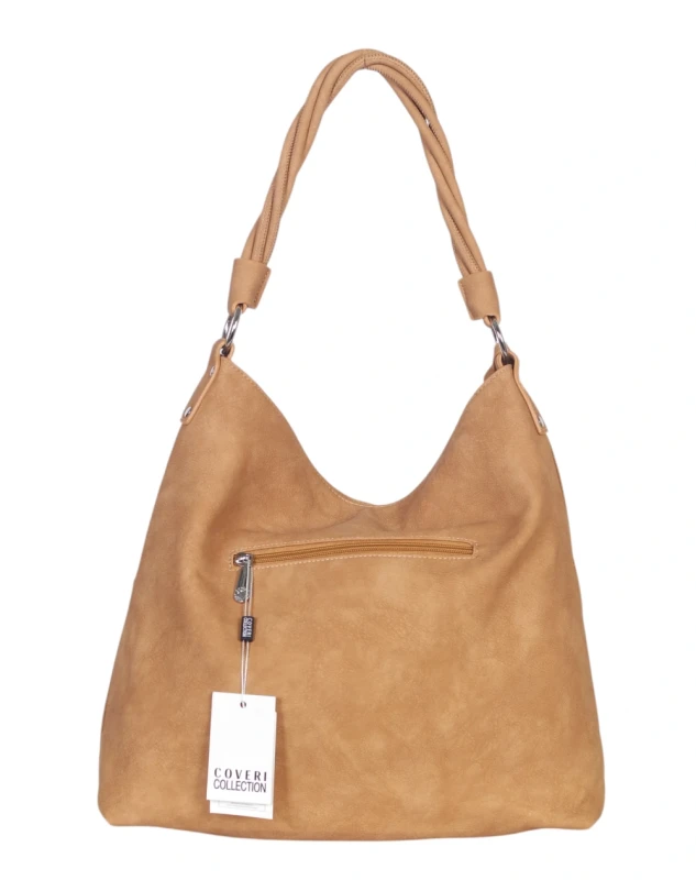 Coveri Italy torebka damska worek z zamszem – z długim paskiem | Wiosna 2026