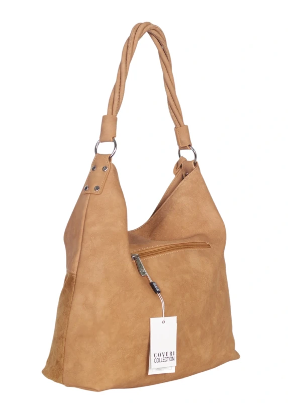 Coveri Italy torebka damska worek z zamszem – z długim paskiem | Wiosna 2026