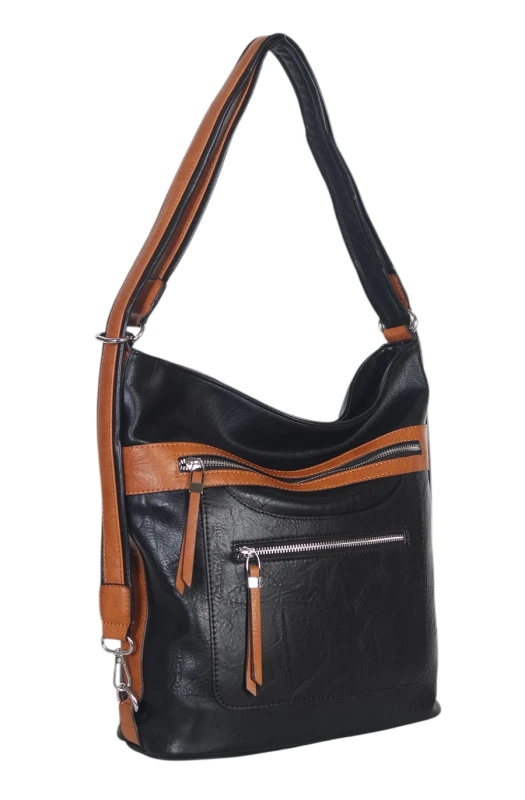 ROMINA &amp; CO torba 2w1 torebka worek z funkcją plecaka – 4 zewnętrzne kieszenie