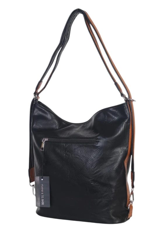 ROMINA &amp; CO torba 2w1 torebka worek z funkcją plecaka – 4 zewnętrzne kieszenie
