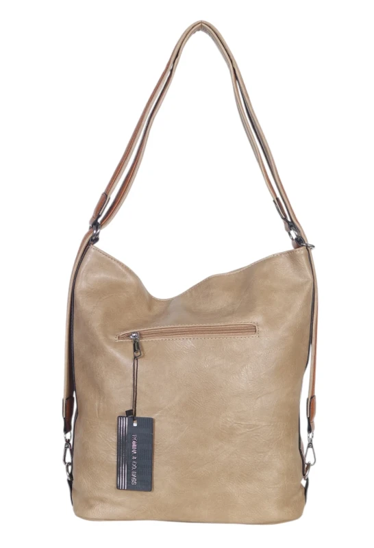 ROMINA &amp; CO torba 2w1 torebka worek z funkcją plecaka – 4 zewnętrzne kieszenie
