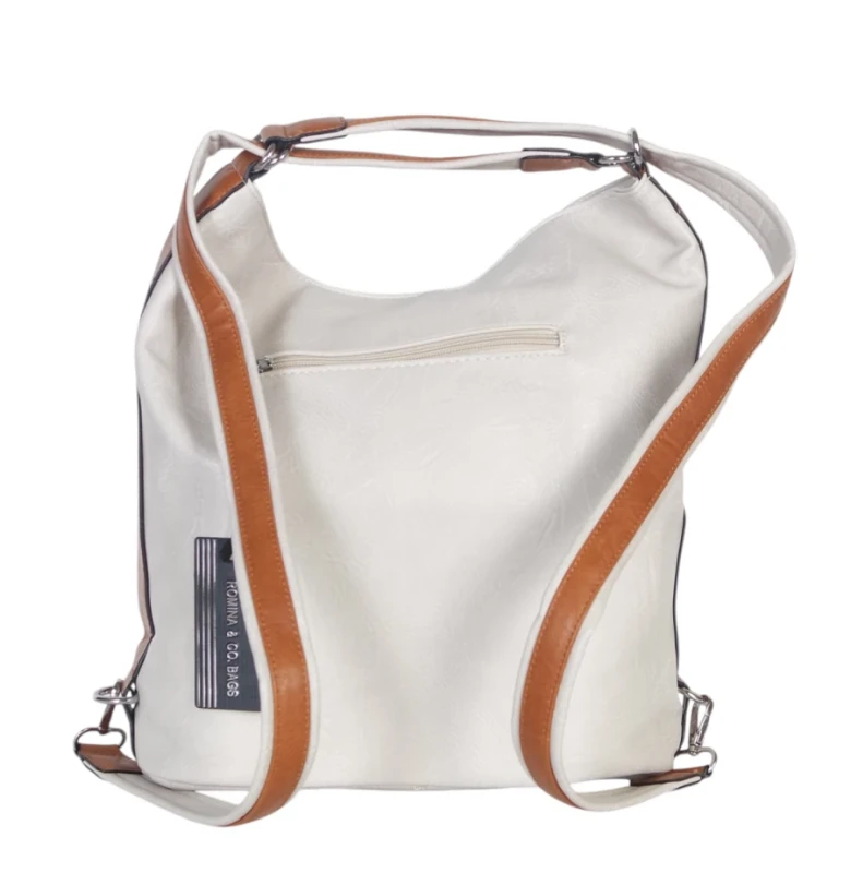 ROMINA &amp; CO torba 2w1 torebka worek z funkcją plecaka – 4 zewnętrzne kieszenie