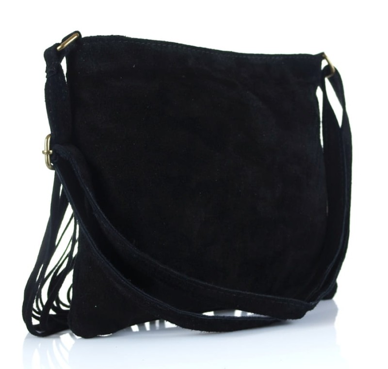 Czarna zamszowa torebka