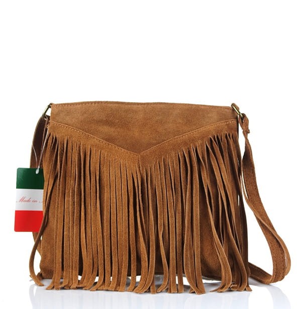 Ruda zamszowa torebka