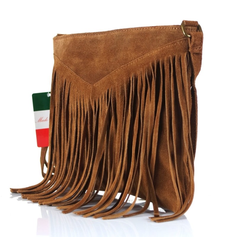 Ruda zamszowa torebka