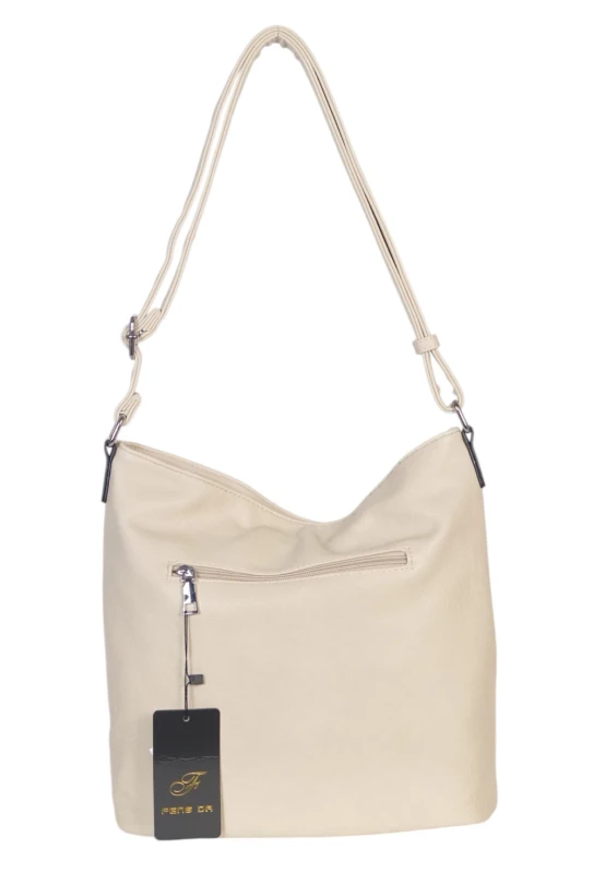 Pojemna torebka listonoszka z kieszeniami – dwukomorowy środek, na długim pasku