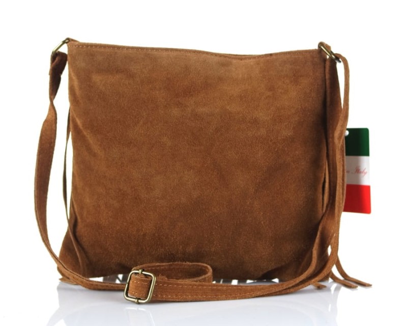 Ruda zamszowa torebka