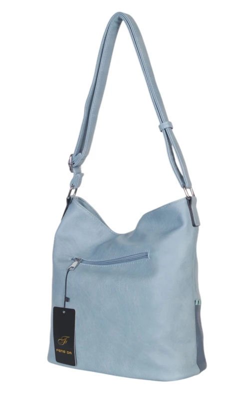 Pojemna torebka listonoszka z kieszeniami – dwukomorowy środek, na długim pasku