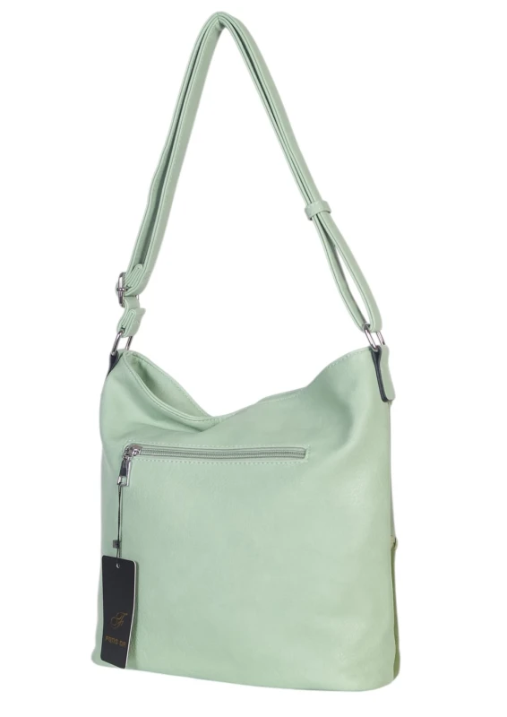 Pojemna torebka listonoszka z kieszeniami – dwukomorowy środek, na długim pasku