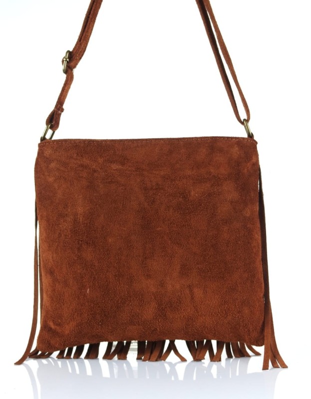 Brązowa zamszowa torebka