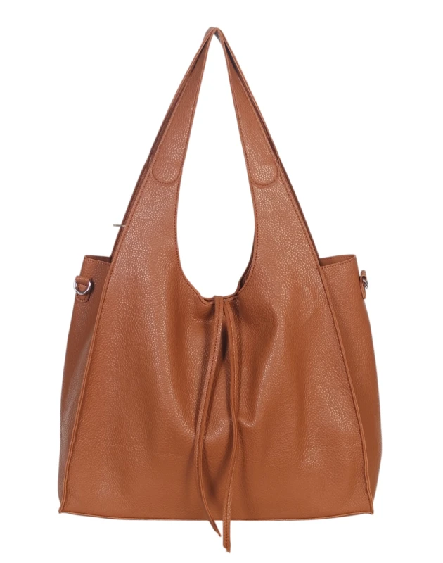 Torebka damska shopper Szara Saszetka 2w1 Na suwak Pojemna