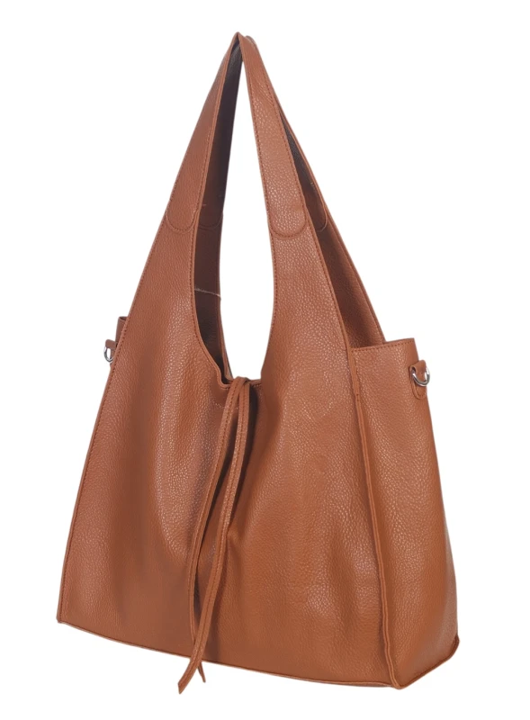 Torebka damska shopper Szara Saszetka 2w1 Na suwak Pojemna