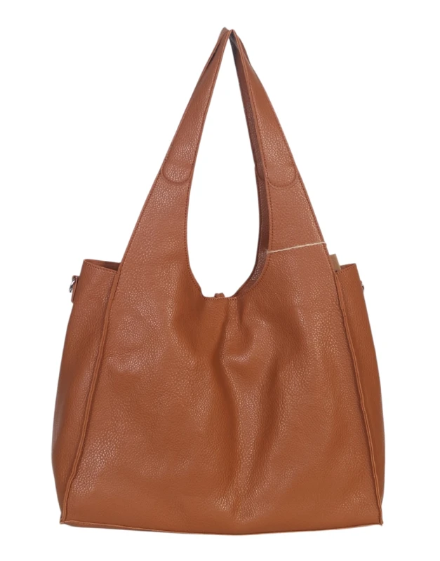 Torebka damska shopper Szara Saszetka 2w1 Na suwak Pojemna