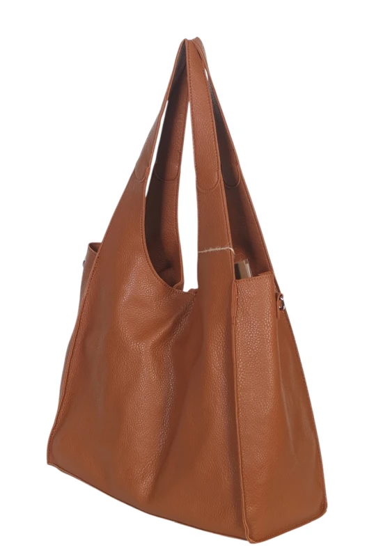 Torebka damska shopper Szara Saszetka 2w1 Na suwak Pojemna