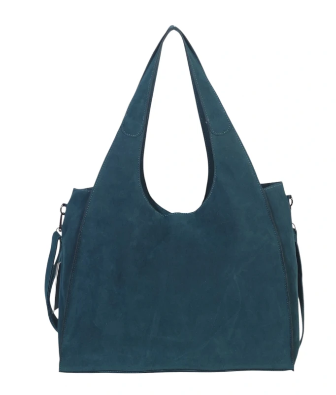 Torebka shopper Paolo Bags ITALY z eko zamszu 2w1 z saszetką – modna, pojemna, elegancka