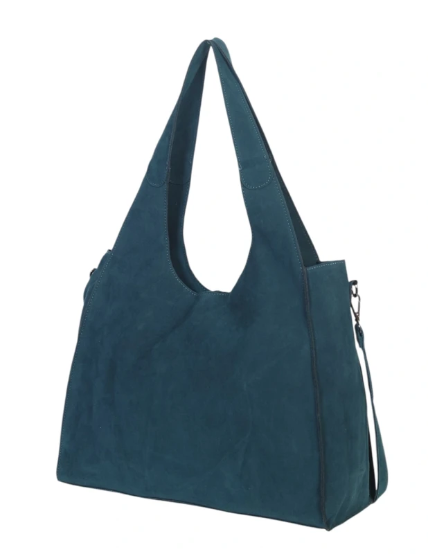 Torebka shopper Paolo Bags ITALY z eko zamszu 2w1 z saszetką – modna, pojemna, elegancka