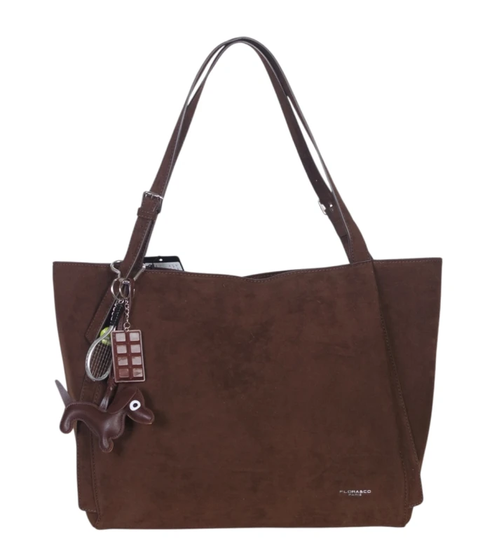 FLORA&amp;CO Paris duża torebka shopper z zamszu – mieści A4 | Jesień Zima