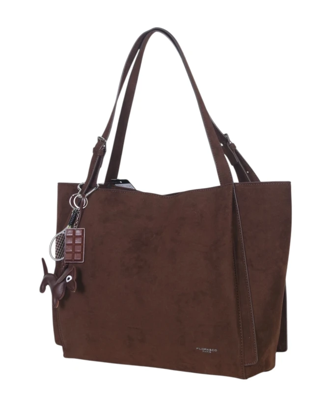 FLORA&amp;CO Paris duża torebka shopper z zamszu – mieści A4 | Wiosna Lato 2026