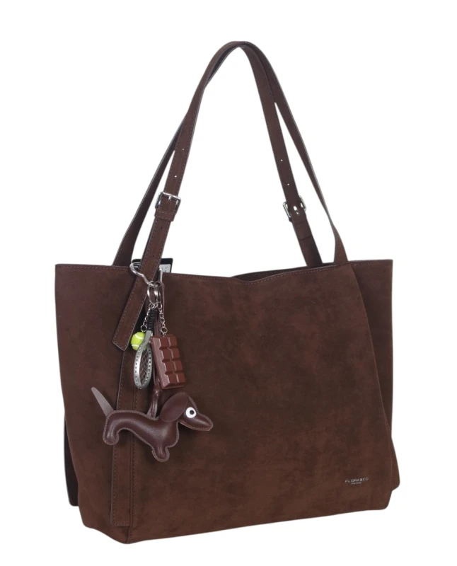 FLORA&amp;CO Paris duża torebka shopper z zamszu – mieści A4 | Wiosna Lato 2026