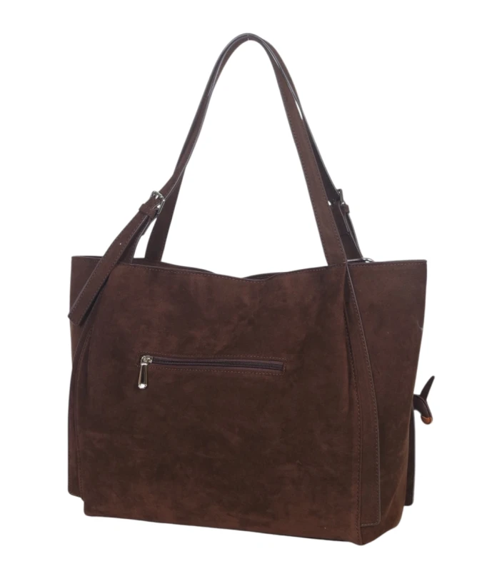 FLORA&amp;CO Paris duża torebka shopper z zamszu – mieści A4 | Wiosna Lato 2026