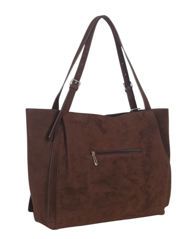 FLORA&amp;CO Paris duża torebka shopper z zamszu – mieści A4 | Jesień Zima