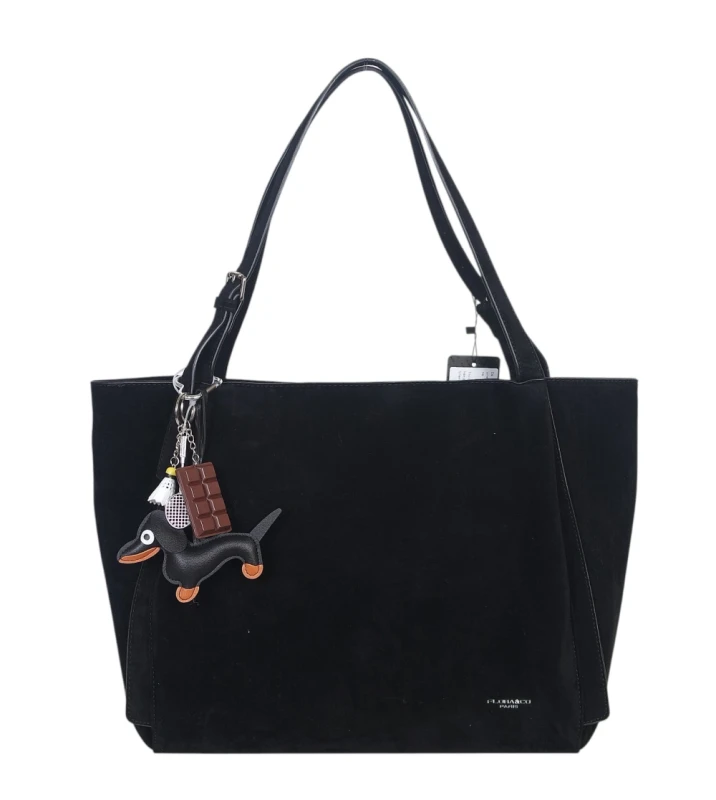 FLORA&amp;CO Paris duża torebka shopper z zamszu – mieści A4 | Jesień Zima