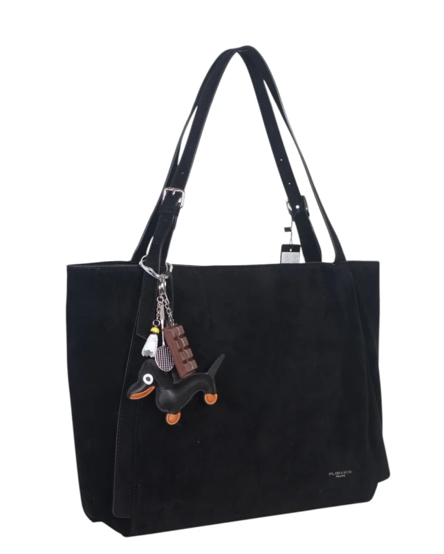 FLORA&amp;CO Paris duża torebka shopper z zamszu – mieści A4 | Jesień Zima