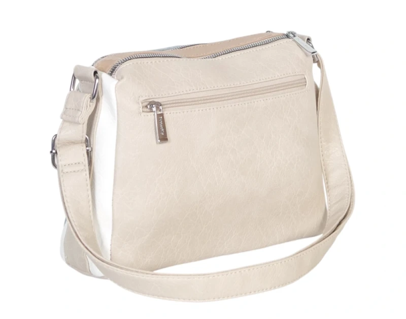 Dwukomorowa torebka listonoszka z kieszeniami – na długim pasku