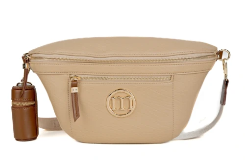 Elegancka Torebka Nerka Damska MONNARI z Szerokim Paskiem i Brelokiem