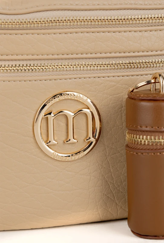 Elegancka Torebka Nerka Damska MONNARI z Szerokim Paskiem i Brelokiem