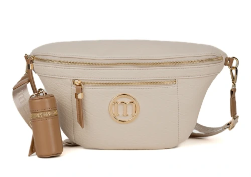 Elegancka Torebka Nerka Damska MONNARI z Szerokim Paskiem i Brelokiem