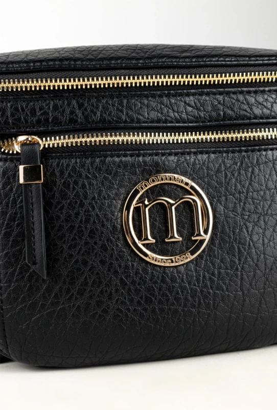 Elegancka Torebka Nerka Damska MONNARI z Szerokim Paskiem i Brelokiem