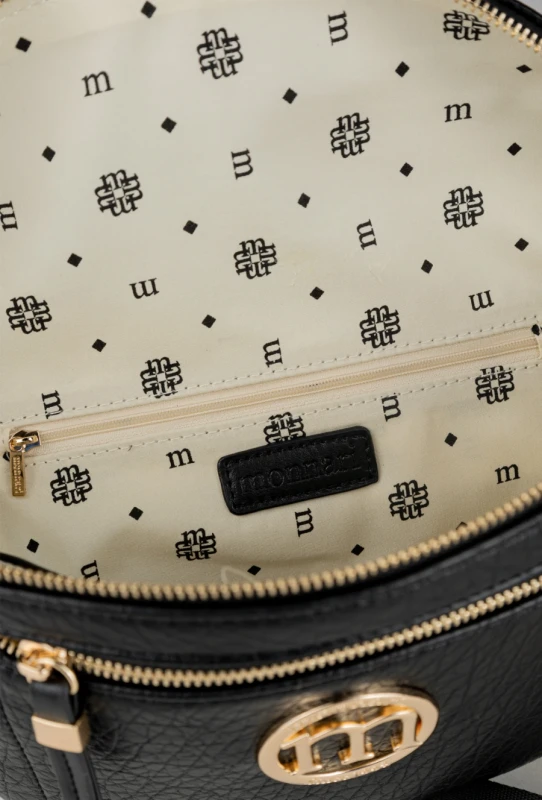 Elegancka Torebka Nerka Damska MONNARI z Szerokim Paskiem i Brelokiem