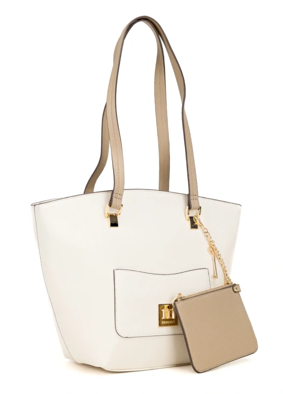 Duża Torebka Shopper MONNARI z Portfelikiem na Łańcuszku i Brelokami