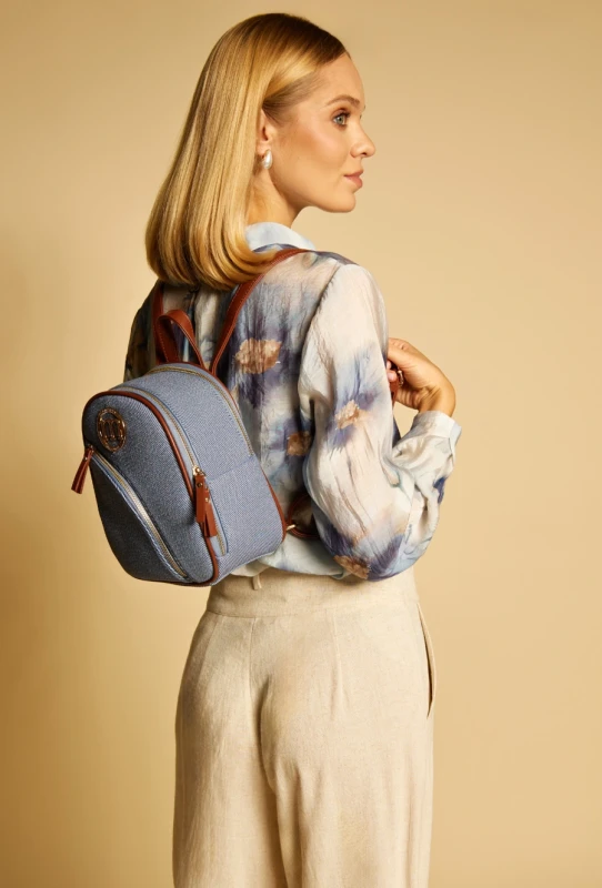 Stylowy Plecak Damski MONNARI Miejski – Dwukomorowy z Efektowną Fakturą