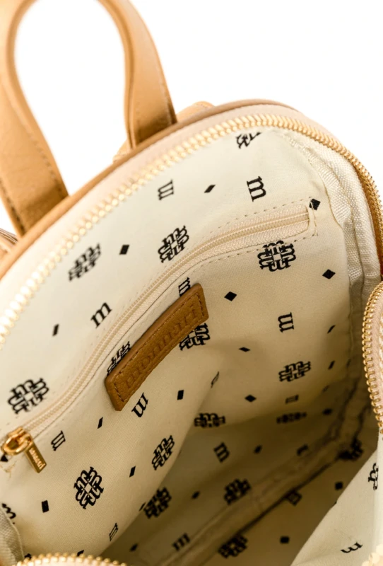 Stylowy Plecak Damski MONNARI Miejski – Dwukomorowy z Efektowną Fakturą