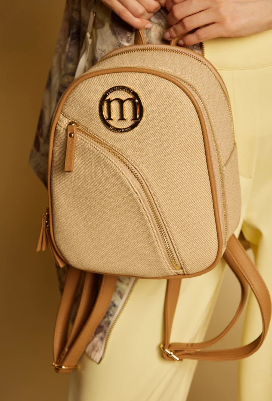 Stylowy Plecak Damski MONNARI Miejski – Dwukomorowy z Efektowną Fakturą