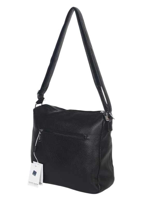 Pojemna Torebka Listonoszka Damska Dwukomorowa Ekoskóra Coveri