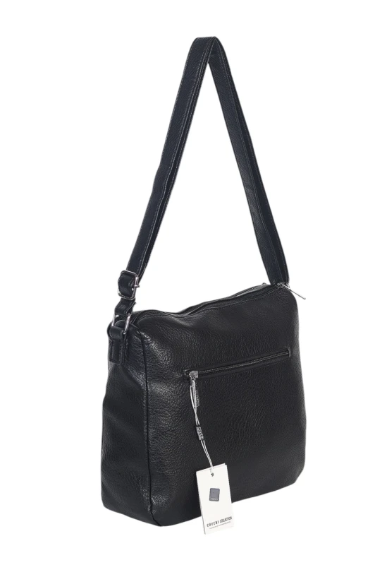 Pojemna Torebka Listonoszka Damska Dwukomorowa Ekoskóra Coveri