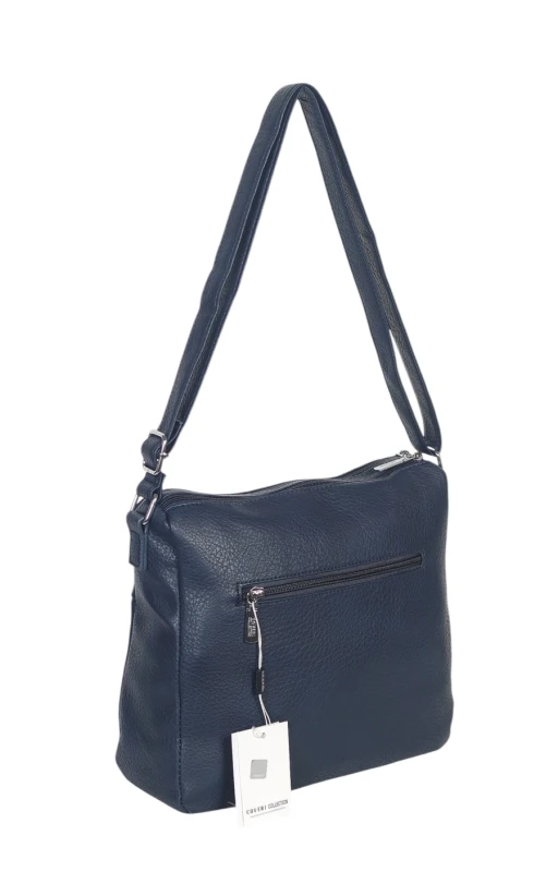 Pojemna Torebka Listonoszka Damska Dwukomorowa Ekoskóra Coveri