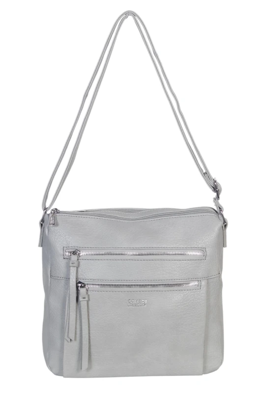 Pojemna Torebka Listonoszka Damska Dwukomorowa Ekoskóra Coveri