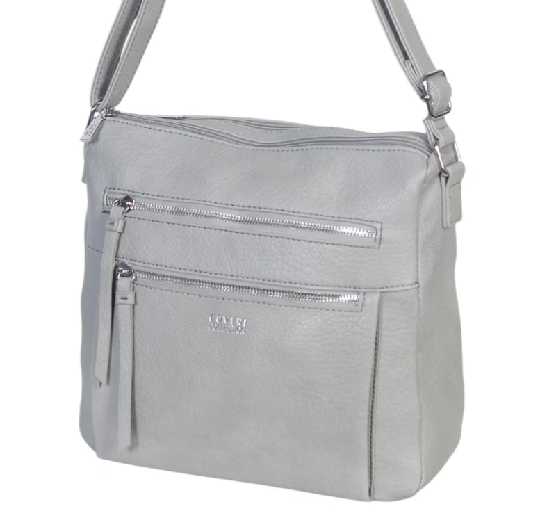 Pojemna Torebka Listonoszka Damska Dwukomorowa Ekoskóra Coveri