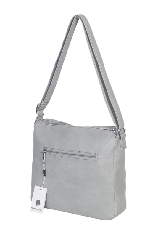 Pojemna Torebka Listonoszka Damska Dwukomorowa Ekoskóra Coveri