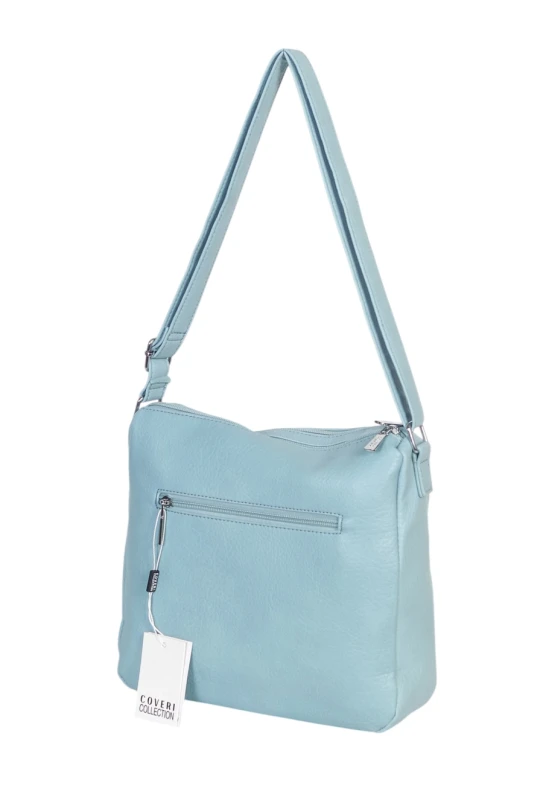 Pojemna Torebka Listonoszka Damska Dwukomorowa Ekoskóra Coveri