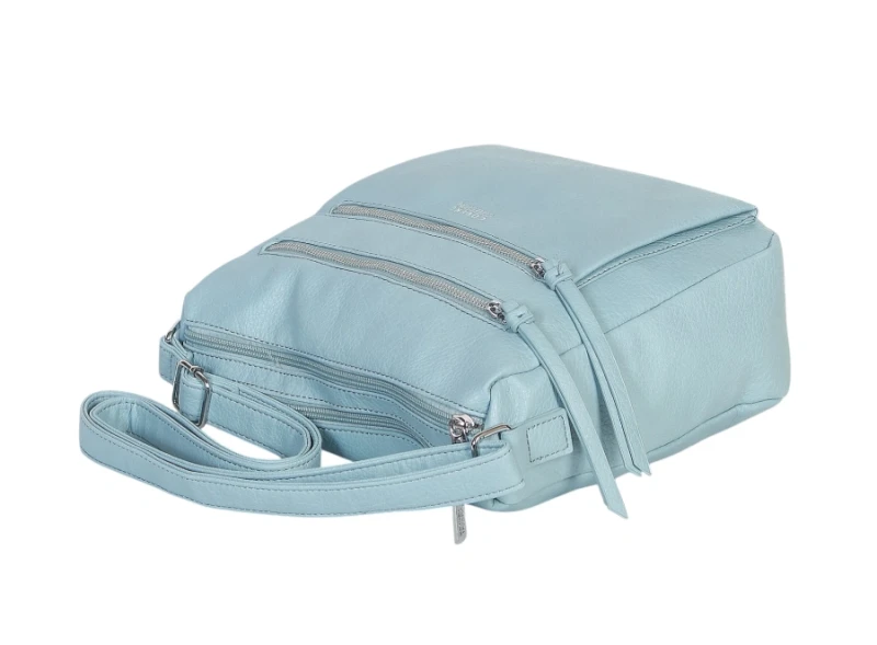 Pojemna Torebka Listonoszka Damska Dwukomorowa Ekoskóra Coveri