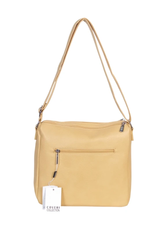 Pojemna Torebka Listonoszka Damska Dwukomorowa Ekoskóra Coveri