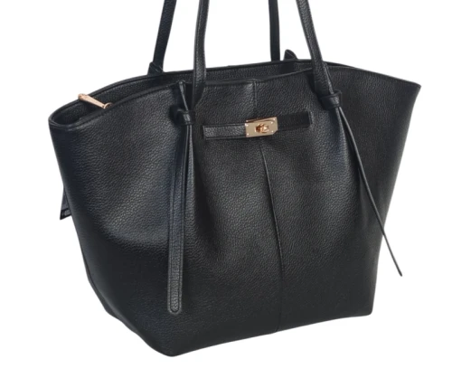 Pojemna Duża Torebka Shopper Damska A4 Gallantry Złote Okucia Na Ramię