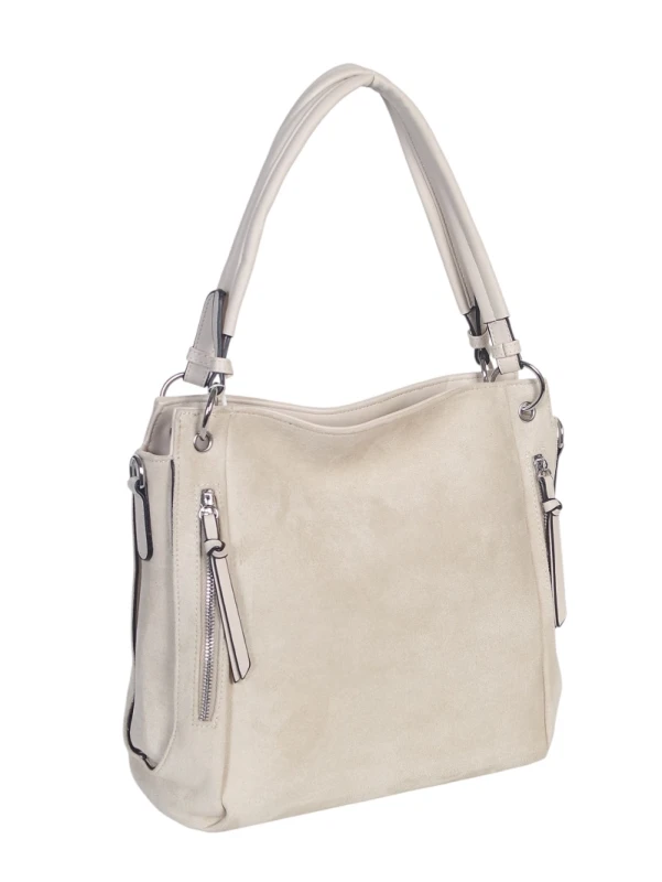 Pojemna Torebka Damska A4 Laphrodite Paris Zamsz Ekologiczny Dwukomorowa